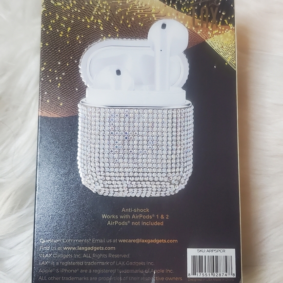 Airpod Sparkly Holographic Rhinestones Case - Picture 2 of 2